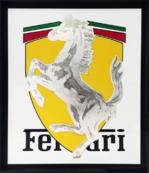 Emblème Ferrari feuilles d'arget & palladium